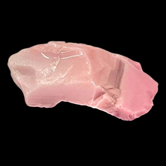 Pink Swirl Art Glass Cullet Glowing Manganese Slag Glass #5GL46 - Picture 4 of 7